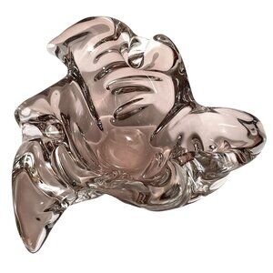 Vintage 1960s Josef Hospodka for Chribska Freeform Art Glass Cigar Ashtray Czech